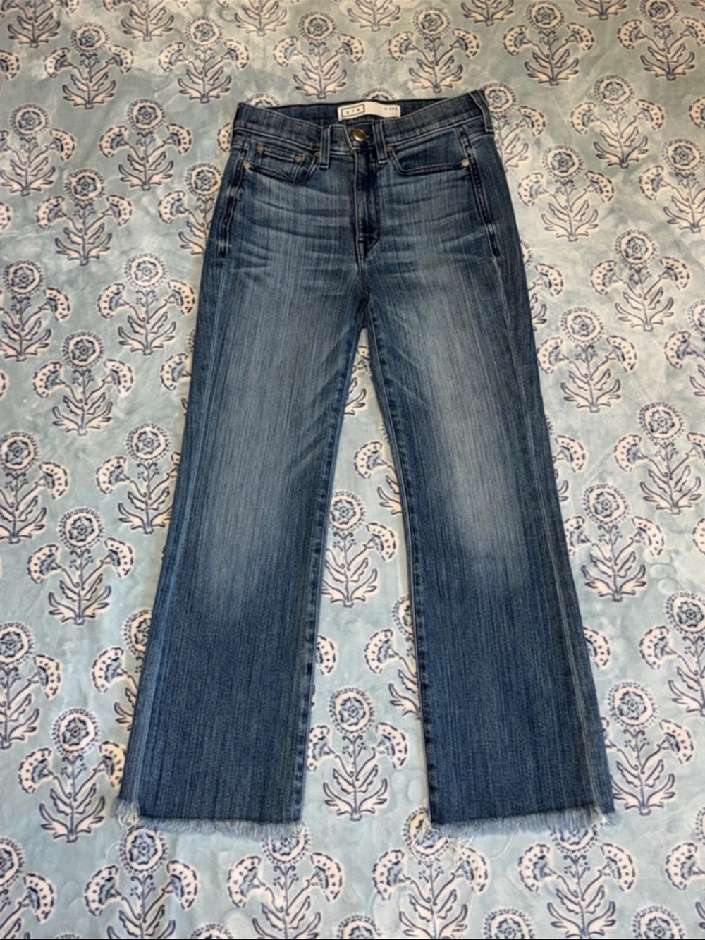 AYR The Bomb Pop High Rise Straight Leg Jeans Medium Wash 25S Short